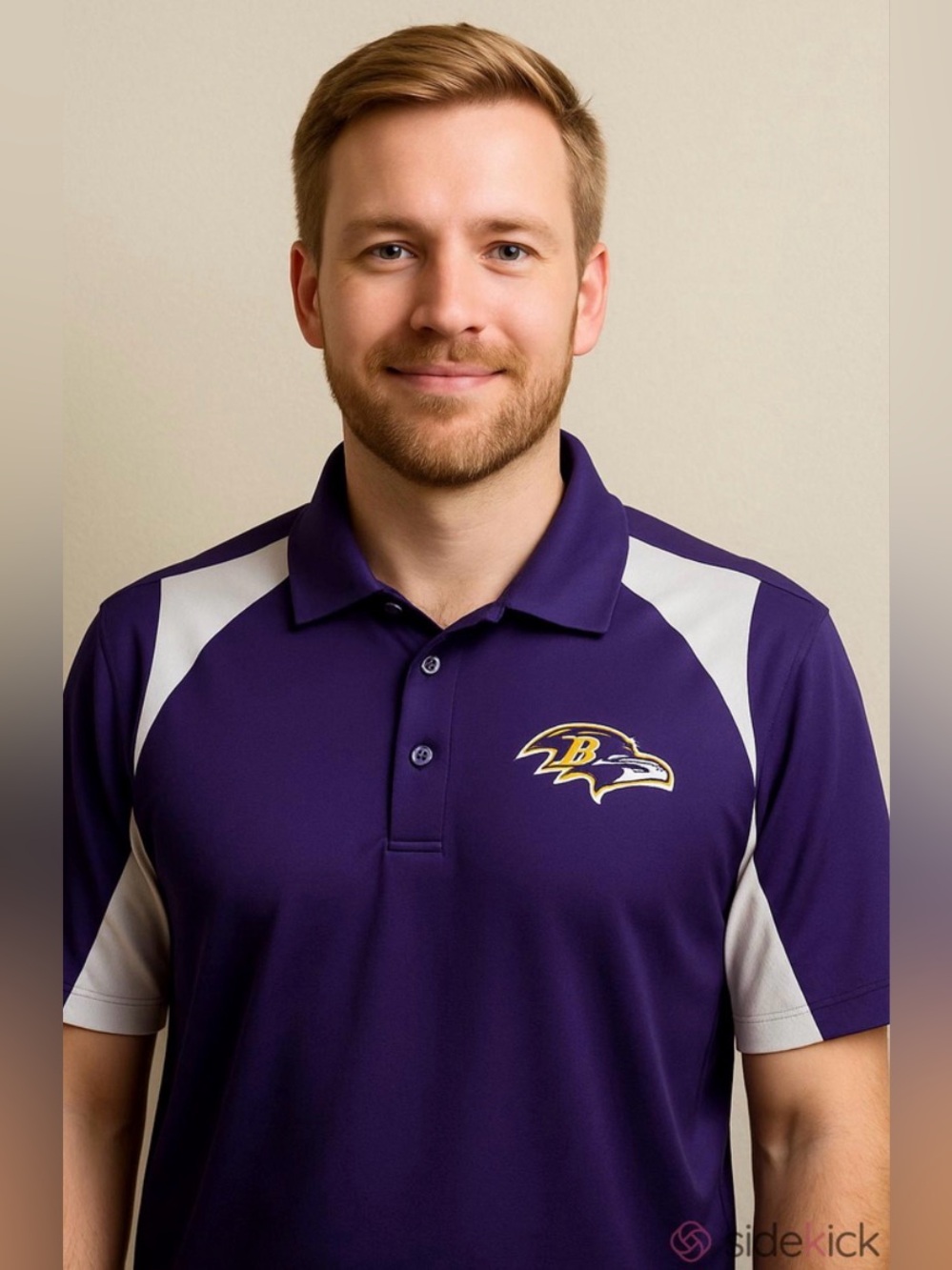Antigua Baltimore Ravens Purple White Performance Polo Shirt Men's Size XL